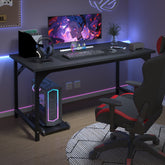 AZN Gaming Desk, 47 to 55 Inch Heavy Duty Computer Desk, 400 Lbs Capacity Office Desk with 6mm Thick Legs & Laser Welded Frame, Anti-Shake Workstation