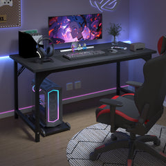 AZN Gaming Desk, 47 to 55 Inch Heavy Duty Computer Desk, 400 Lbs Capacity Office Desk with 6mm Thick Legs & Laser Welded Frame, Anti-Shake Workstation
